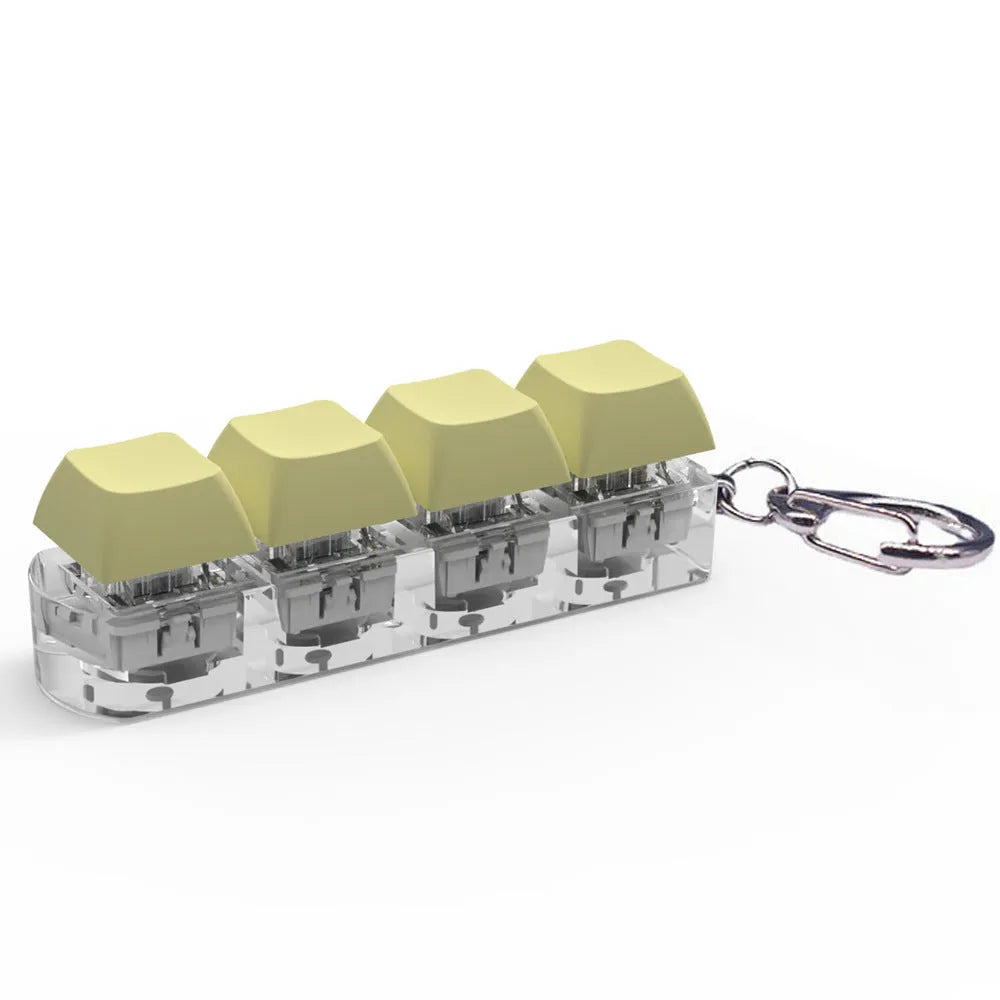 4-key mechanical keyboard switch tester with transparent bottom shell and 2.5m cable