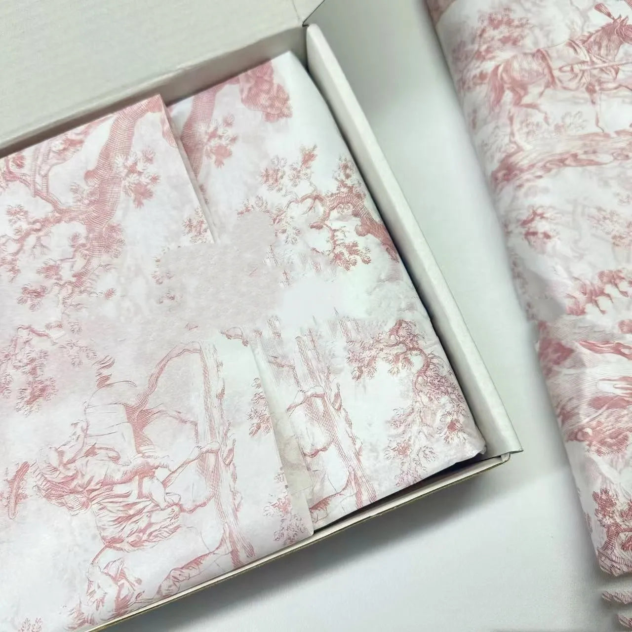 French romance style retro floral tissue paper sheet 50x70cm in pink purple colour