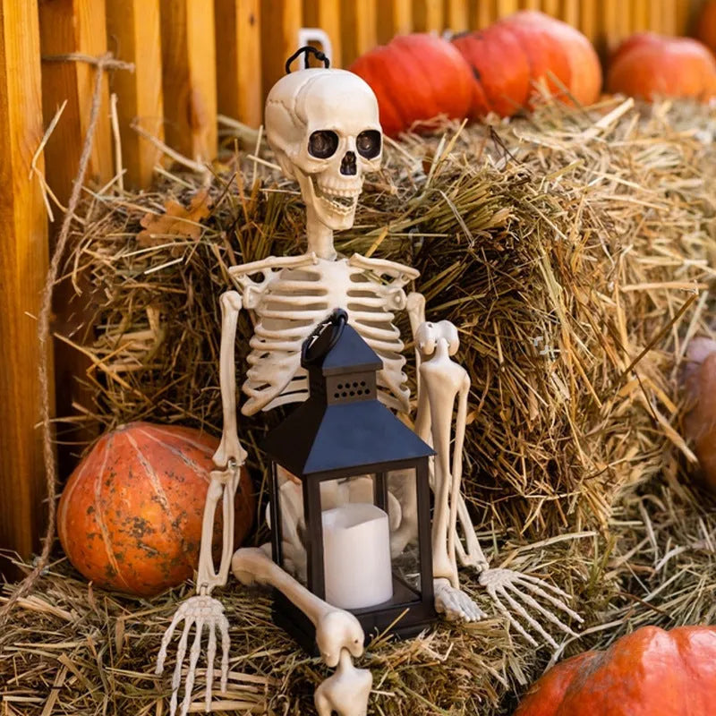 90cm tall plastic skeleton Halloween decoration with movable joints