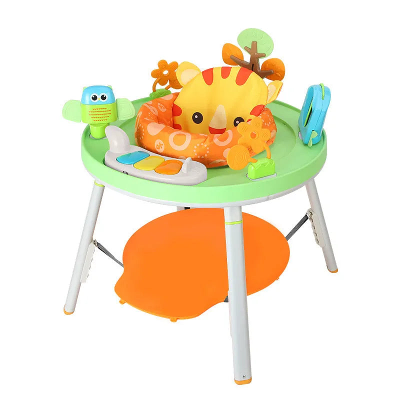 Baby jumping chair gymnastic rack in duck or lion design with interactive toys
