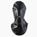 Black leather breathable mask with adjustable headgear straps
