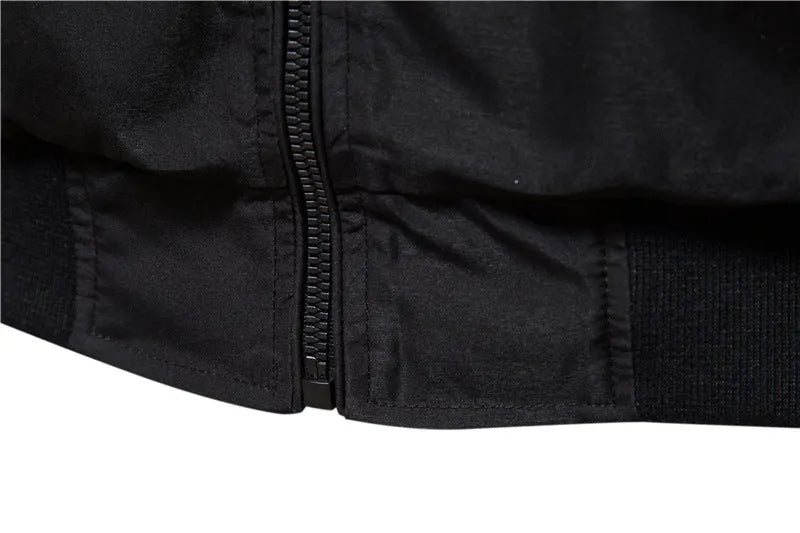 Men's casual lightweight polyester jacket in solid colour options