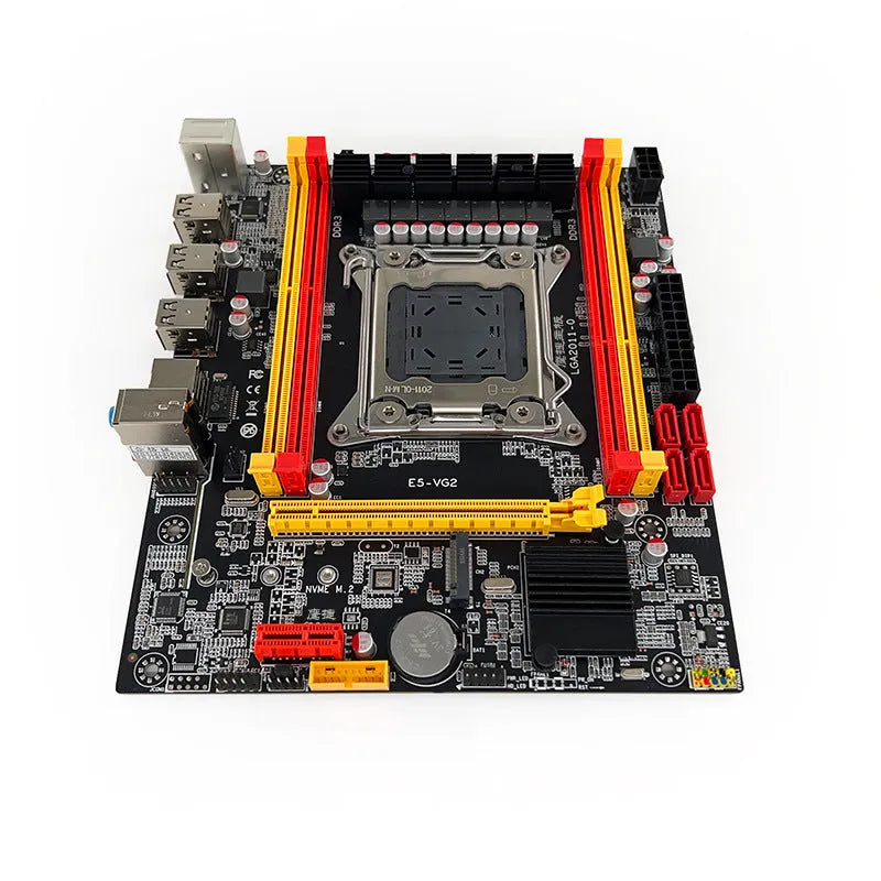 X79-VG2 desktop motherboard with LGA 2011 socket, DDR3 slots, PCIe 16X slot, and M.2 connector.