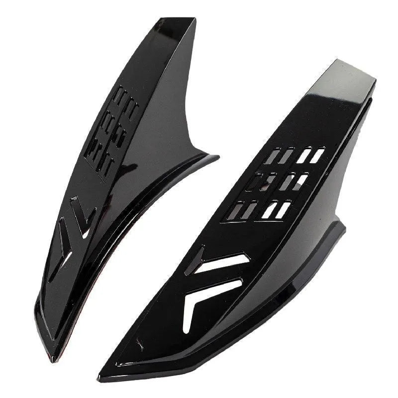 Pair of decorative plastic horns for children's helmets with adhesive backing