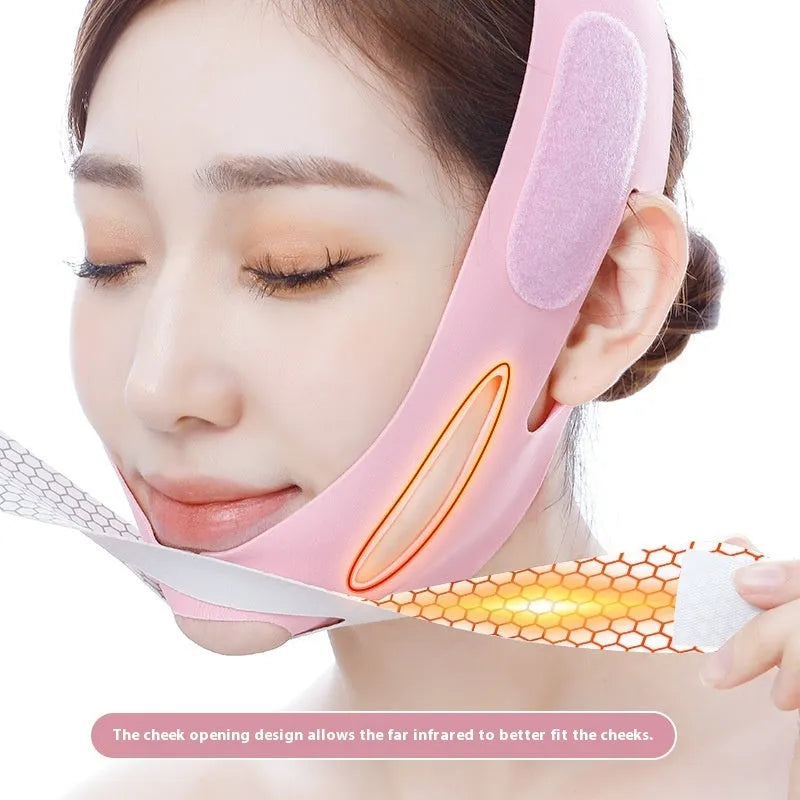 Elastic V face bandage for facial contouring in black or pink colour options