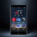 Black Ruizu H1 8GB portable MP4 player with 4-inch touch screen showing media interface
