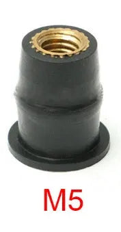 Motorcycle modification brass expansion rubber well nut fasteners in M4 M5 M6 sizes