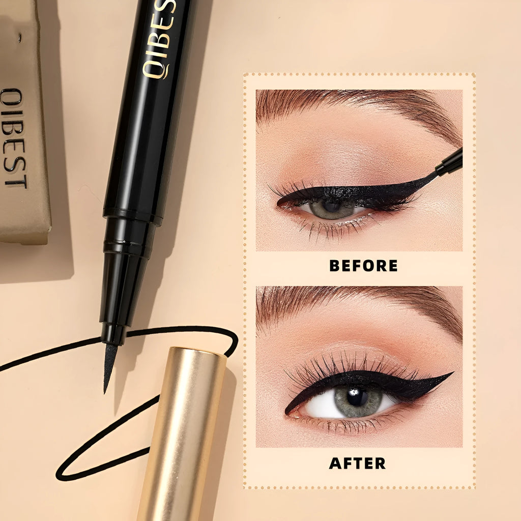 Black liquid eyeliner pen with a sweatproof, quick-drying formula, colour Q2407.