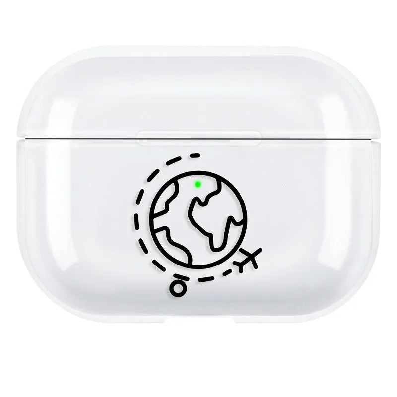 Solid colour PC hard shell back cover case for Apple AirPods Pro 3 earphones.