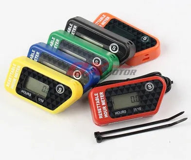 Black waterproof LCD maintenance reminder timer for ATV motorcycle boat lawn equipment