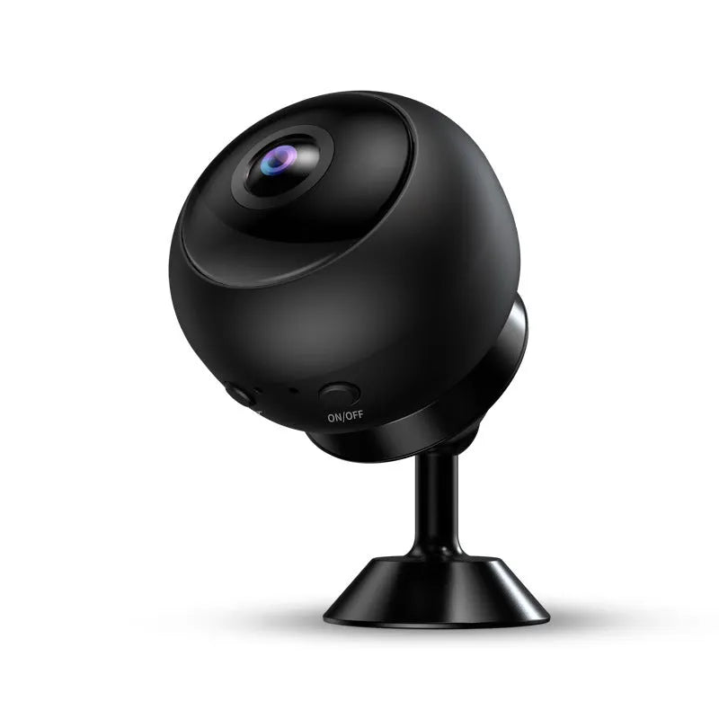 White wireless WiFi security camera with 1080p resolution and ABS plastic housing