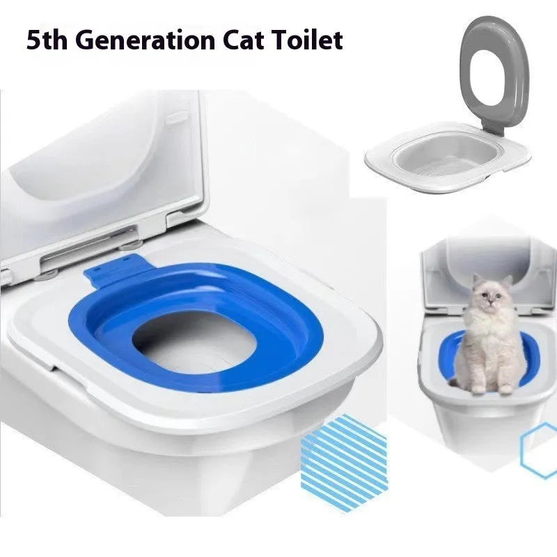 Fifth generation grey cat litter tray with integrated mat and raised sides.