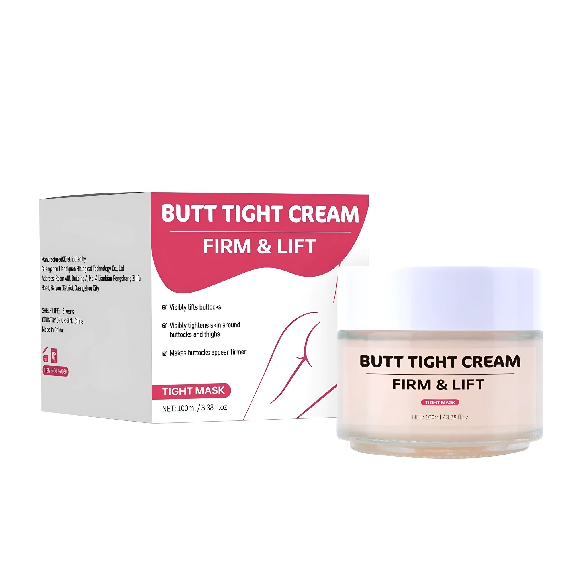 100ml hip tightening cream in pump bottle for firming and nourishing body skin