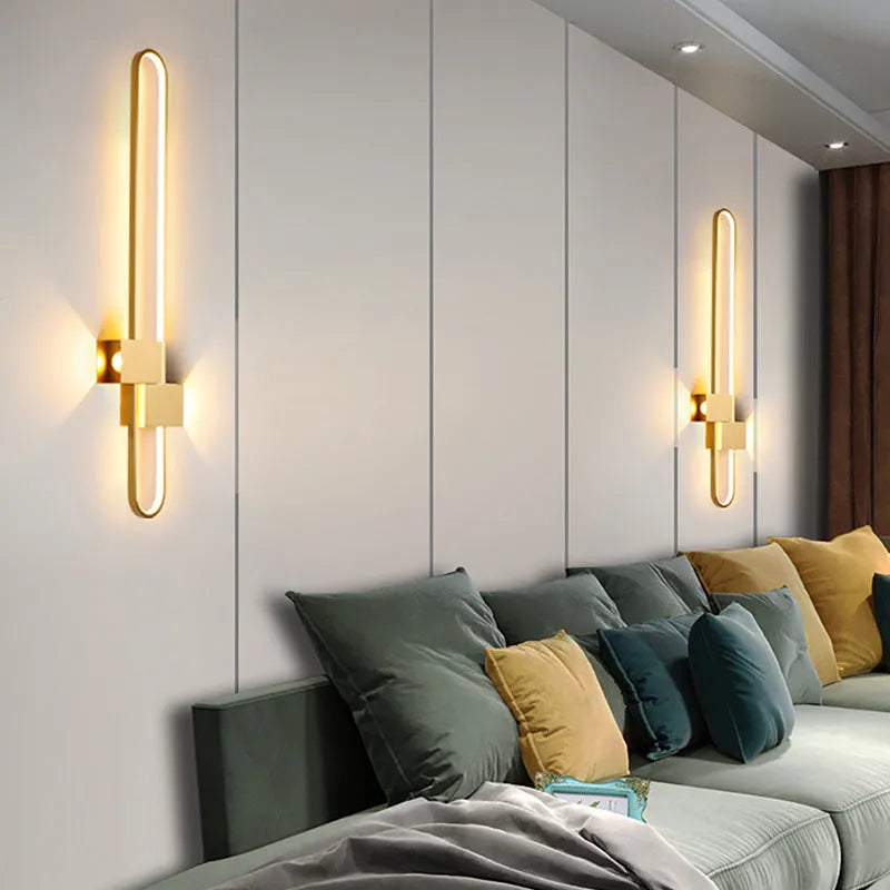 Modern minimalist circular wall lamp with iron shade and warm LED lighting