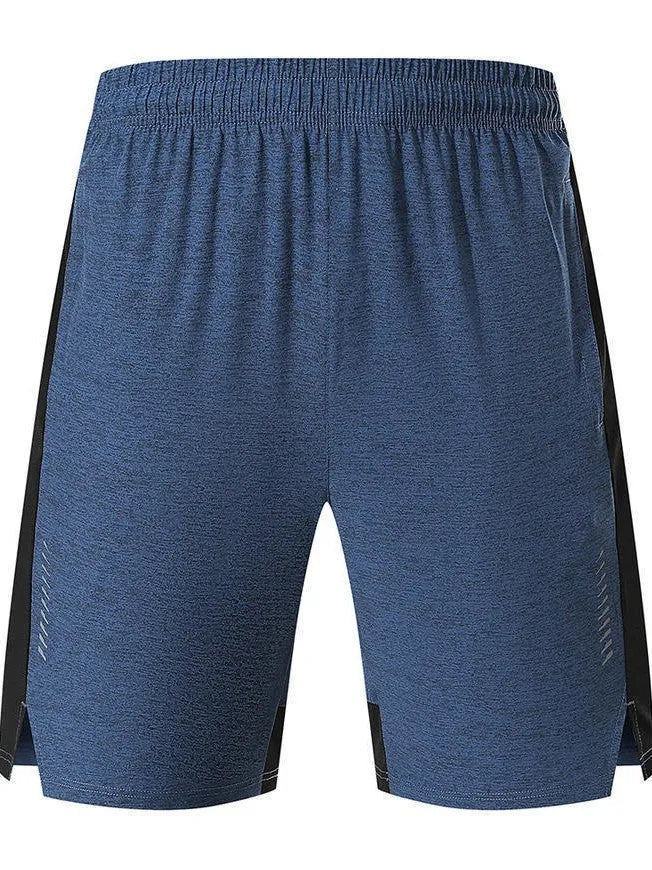Men's forest green spandex casual shorts with mid-waist and five-point design