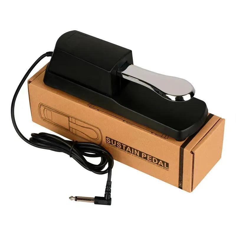 Universal electronic keyboard sustain pedal with single-leg design