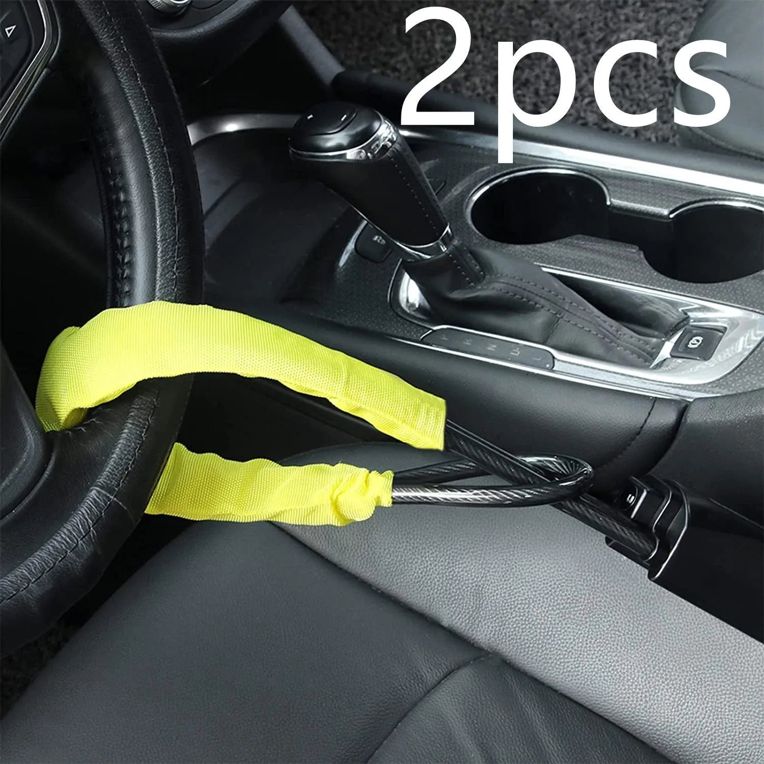 Red iron car steering wheel lock with copper core for General Motors vehicles