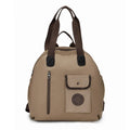 Outdoor backpack showing 48cm height dimensions with nylon material and organisational pockets