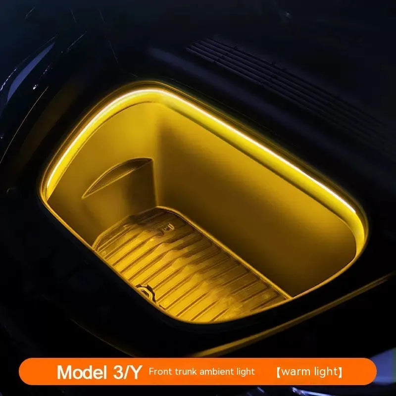 Tesla Model 3 Model Y front backup box ambience light kit with soft silicone light bar