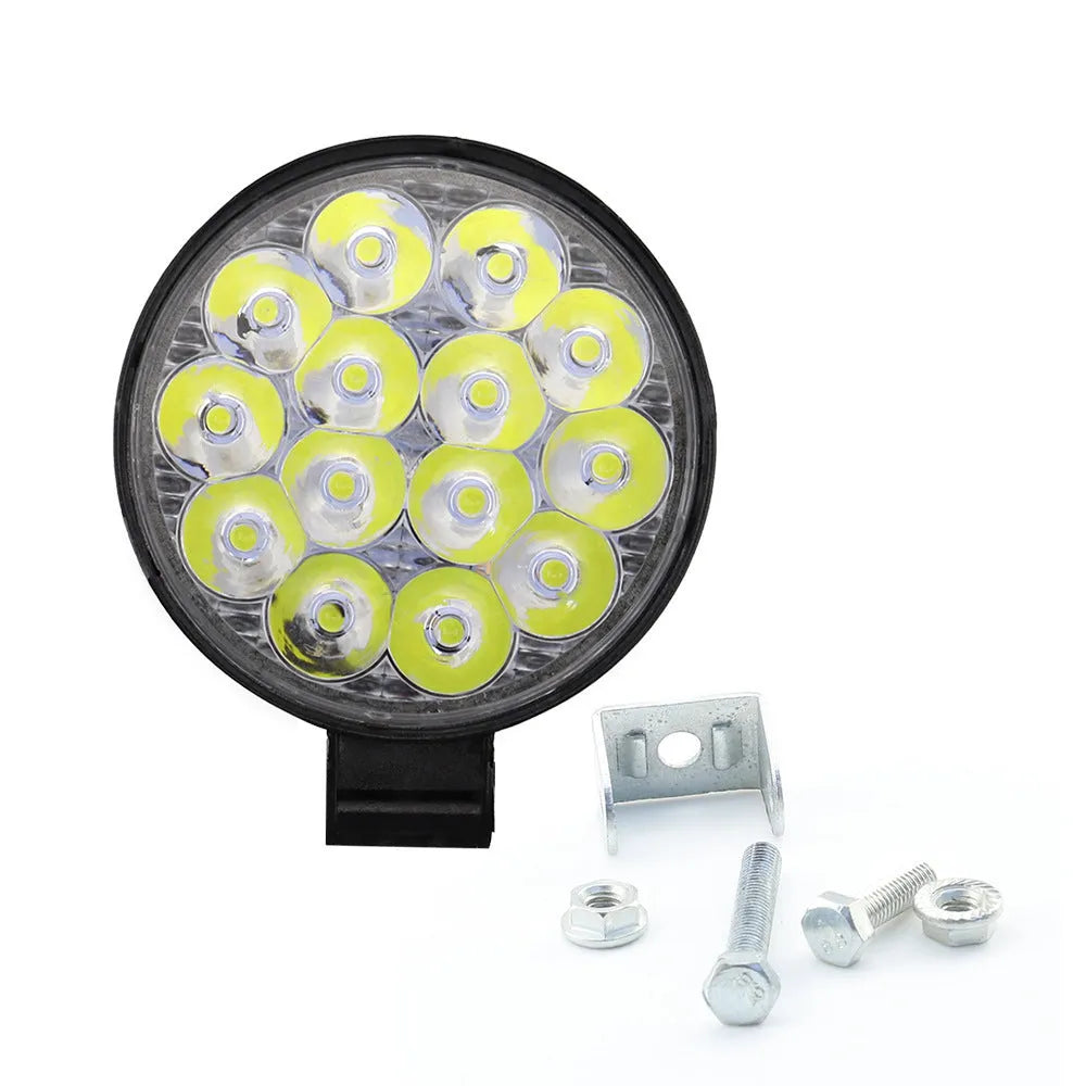 Mini round LED car work light with aluminium housing and white light output