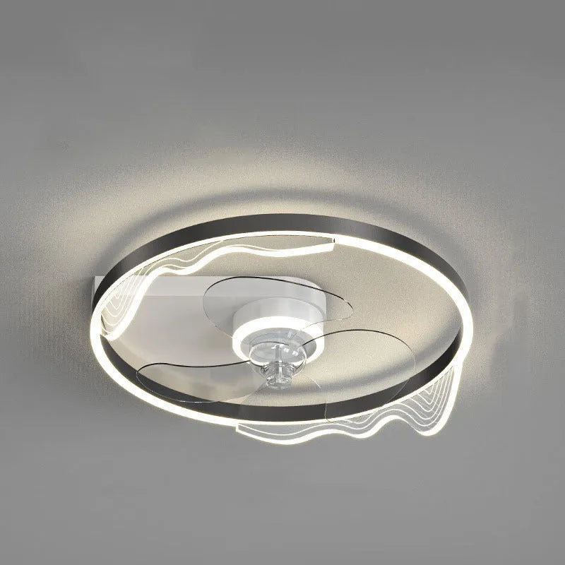Modern Nordic ceiling lamp with iron body for children's rooms with integrated fan and LED lighting