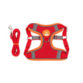 Adjustable dog harness with chest strap in various colours and sizes for haulage rope attachment.