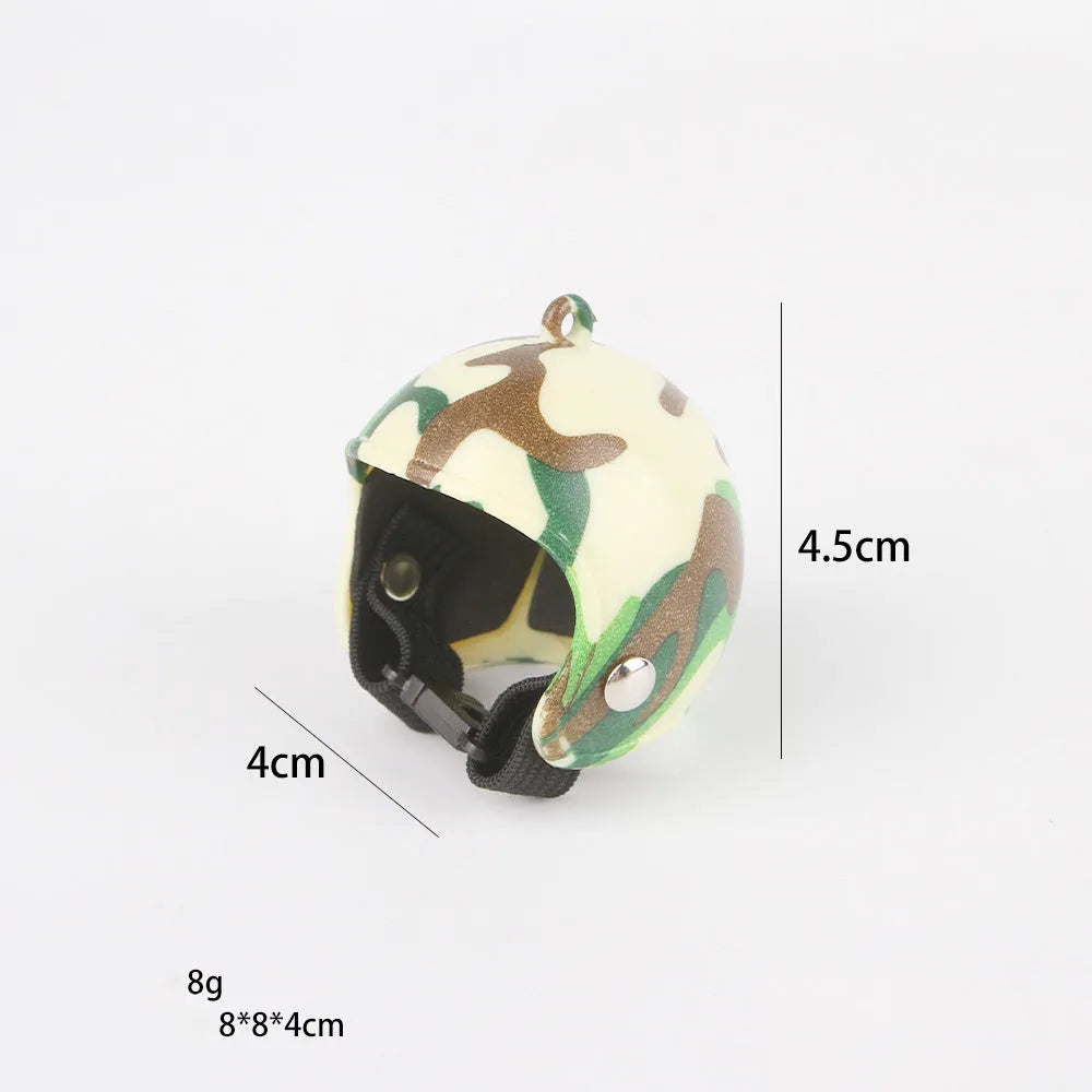 Adjustable pet safety helmet for small chickens and birds with sponge lining
