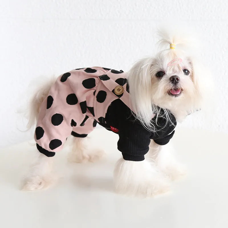 Adjustable lapel strap dog clothing in four-legged and skirt styles, sizes XS to XL