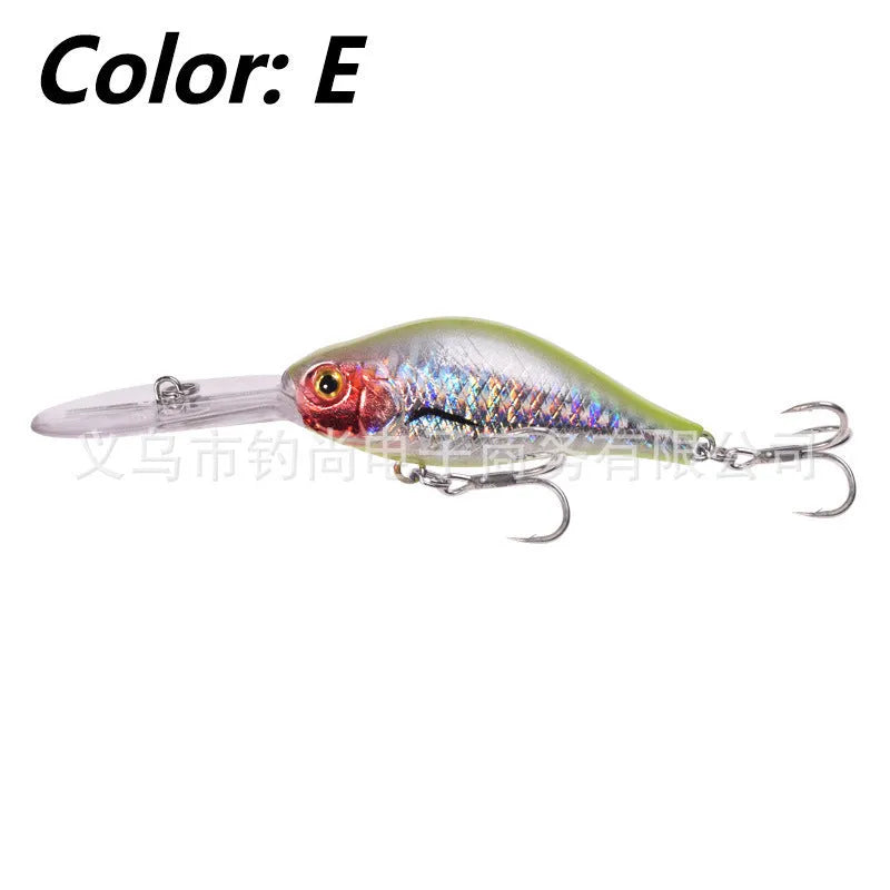 Floating Rock Little Fat Man deep diving fishing lure with long tongue board design in multiple colours