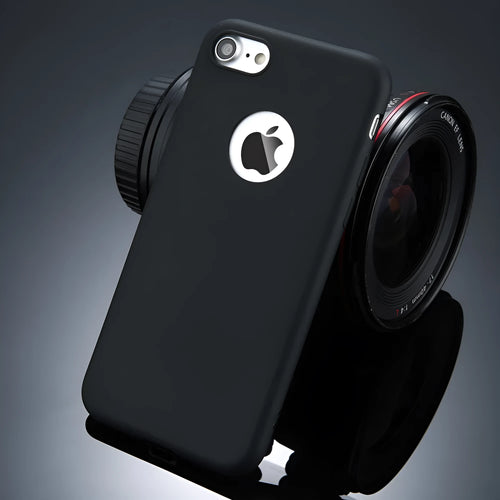 Candy colour soft silicone TPU phone case for iPhone with plain back in six colour options