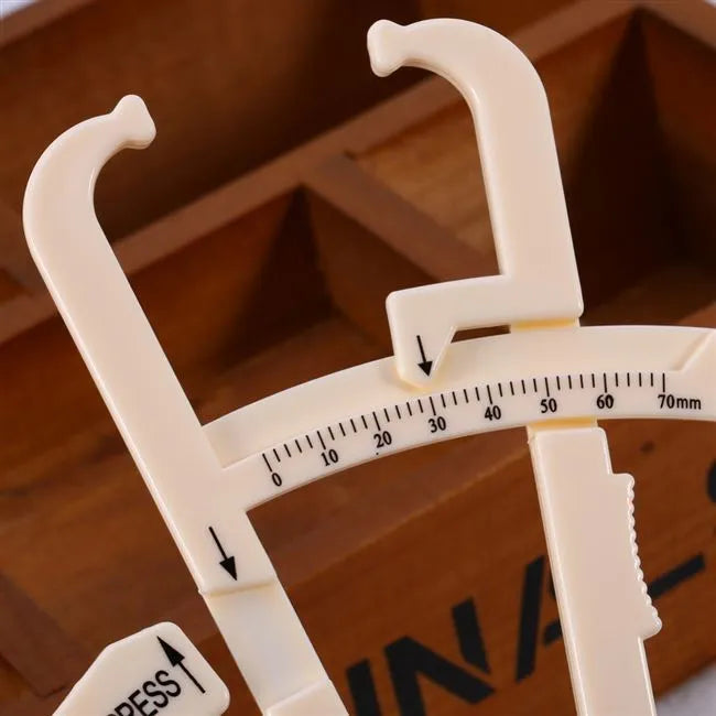 Acrylic body fat caliper tool for skin fold thickness measurement with 200mm range