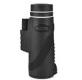 Black HD 40x60 monocular telescope for mobile phones with 40x magnification and waterproof design.