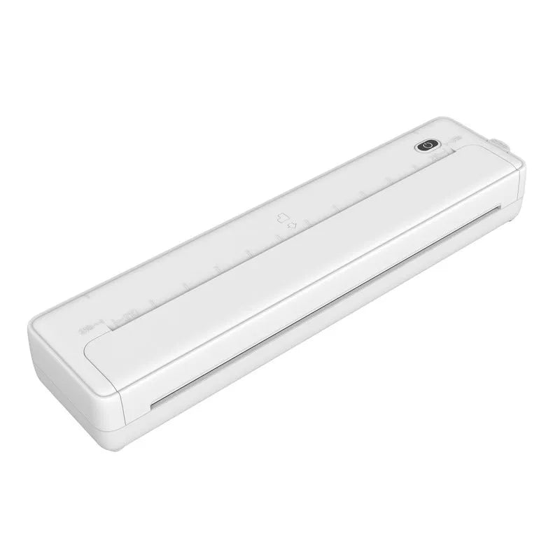 Portable A4 Bluetooth wireless printer in black or white casing