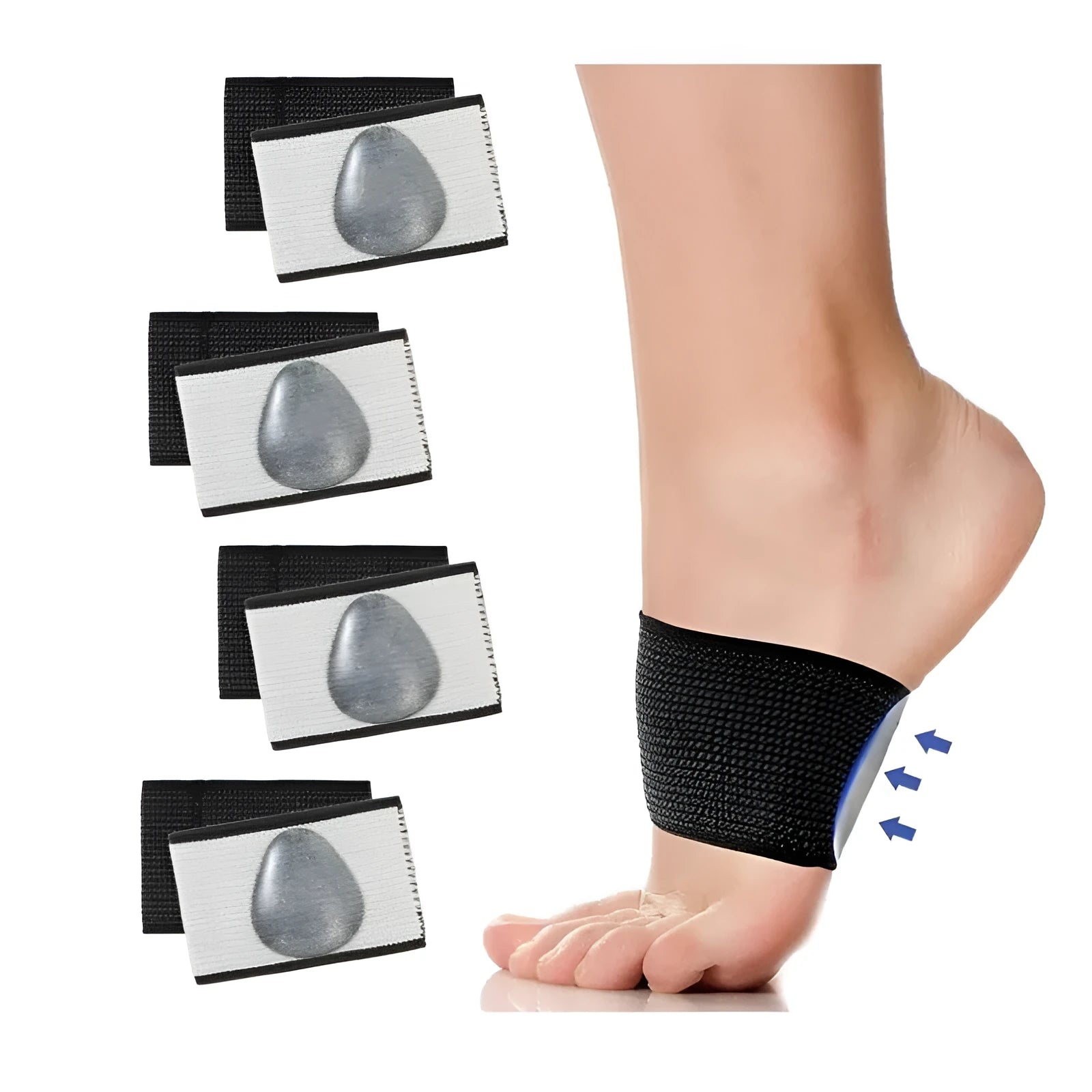 Flat foot bow support heart pad elastic arch support foot bandage cover