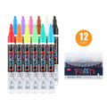 Electronic fluorescent plate highlighter pen with 6mm oblique tip and 8-colour refill set for whiteboards