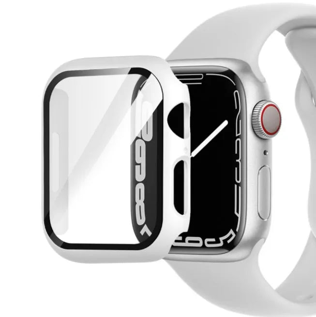 PC tempered film protective case for Apple Watch in multiple colours and sizes.