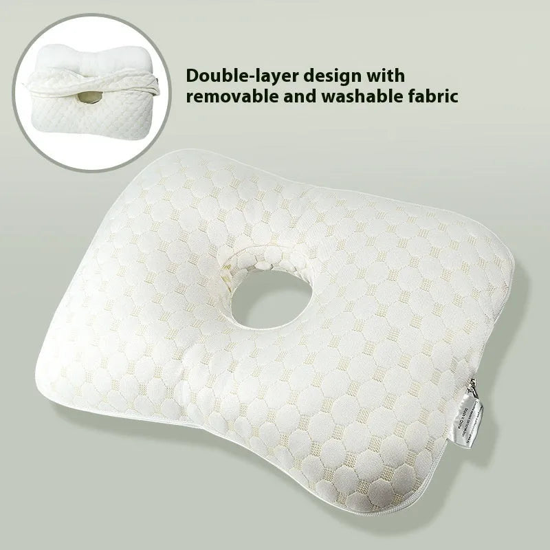 Beauty salon single hole ear pillow with detachable cover in new Chinese style