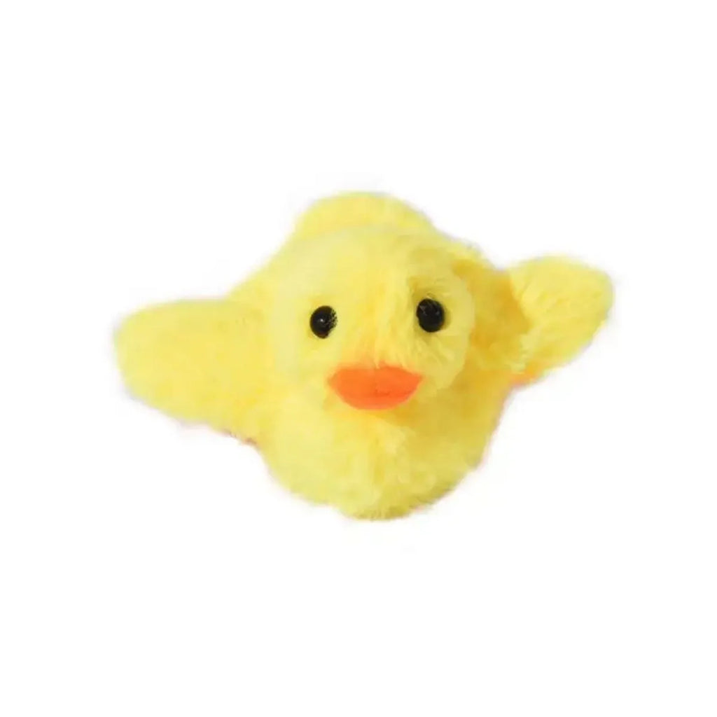 Yellow flapping duck interactive cat toy with vibration sensor and USB charging port