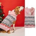 Diamond pattern pet sweater for dogs in acrylic knit material