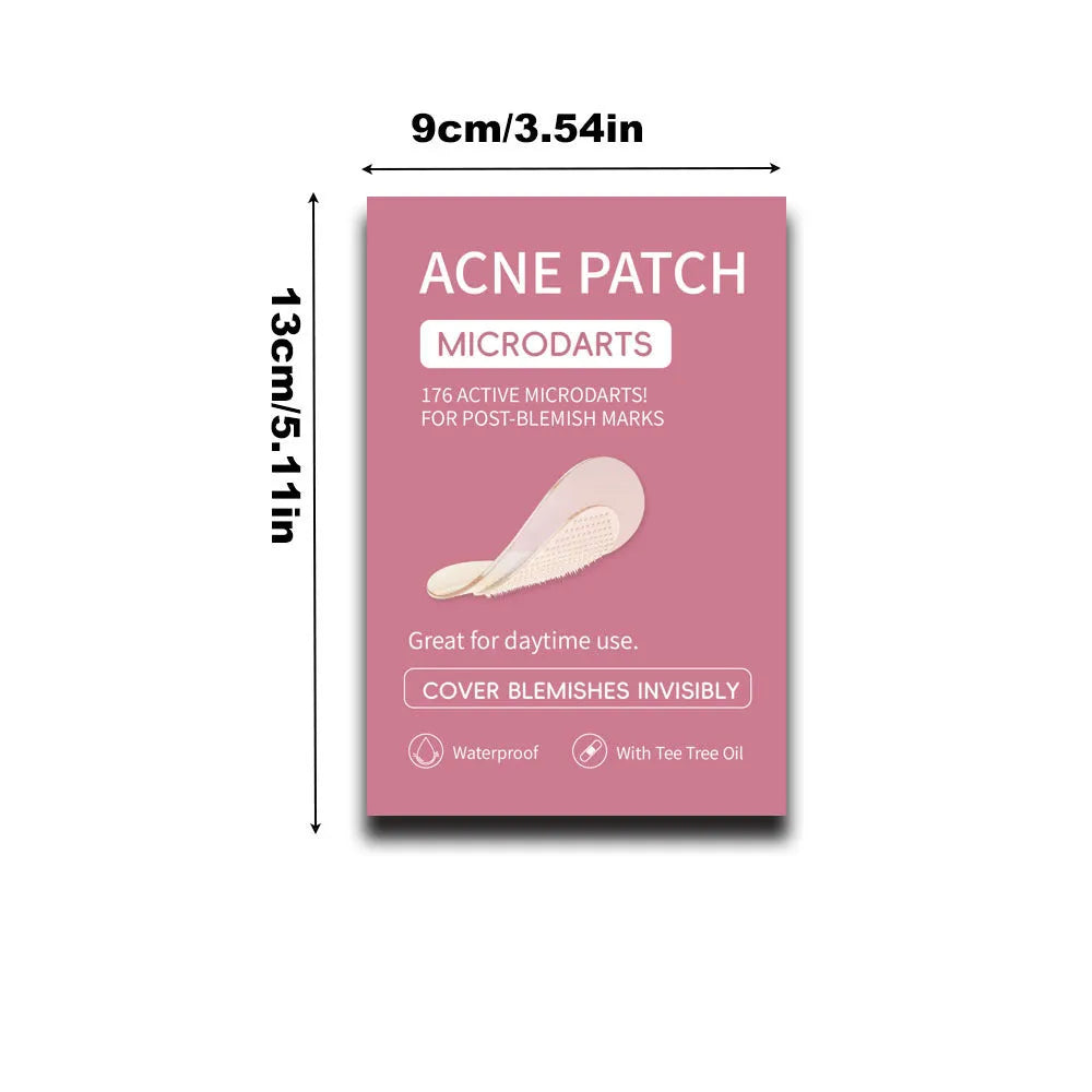 Box containing 9 acne patches for treating pimple and closed mouth acne with desalting function
