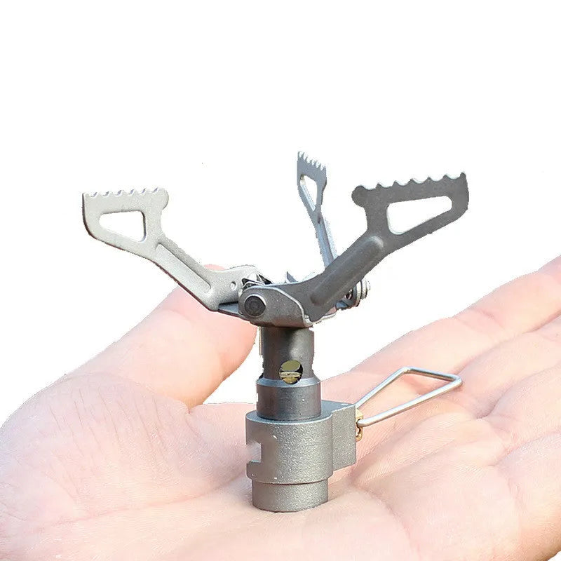 Portable propane camping stove with one-piece furnace structure for outdoor use