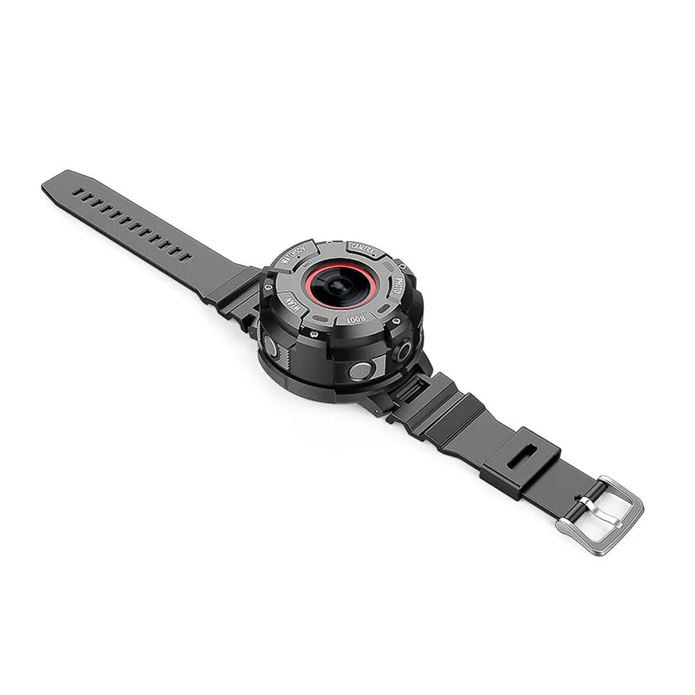 Black waterproof sports digital camera with dust-resistant construction for outdoor photography
