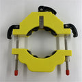 Yellow adjustable glass bottle cutter tool for DIY craft projects with measurement markings