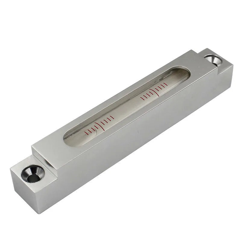Metal and glass mini spirit level measuring 132mm for machine tool calibration