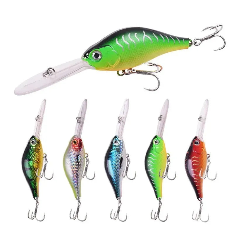 Floating Rock Little Fat Man deep diving fishing lure with long tongue board design in multiple colours
