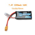 7.4V 1200mAh RC lithium battery for remote control cars and boats