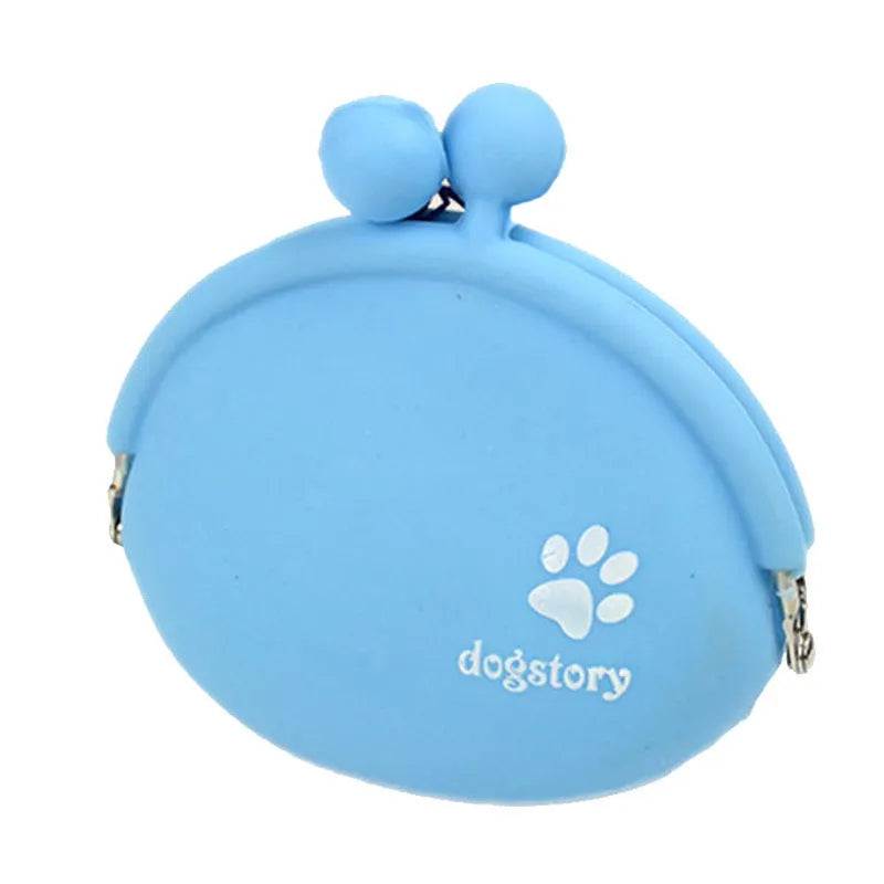 Yellow silicone dog treat bag with hook and loop closure for training and walks
