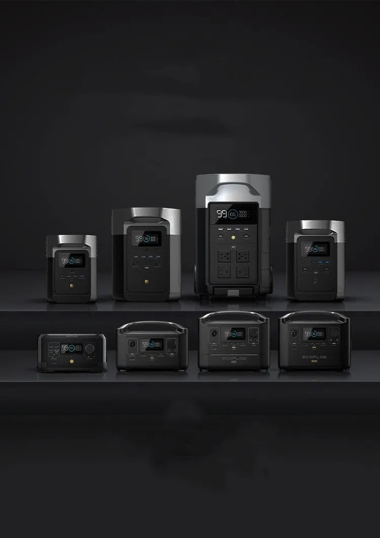 Rui Pro 720Wh portable power station with LCD display and multiple output ports including USB-C and AC sockets