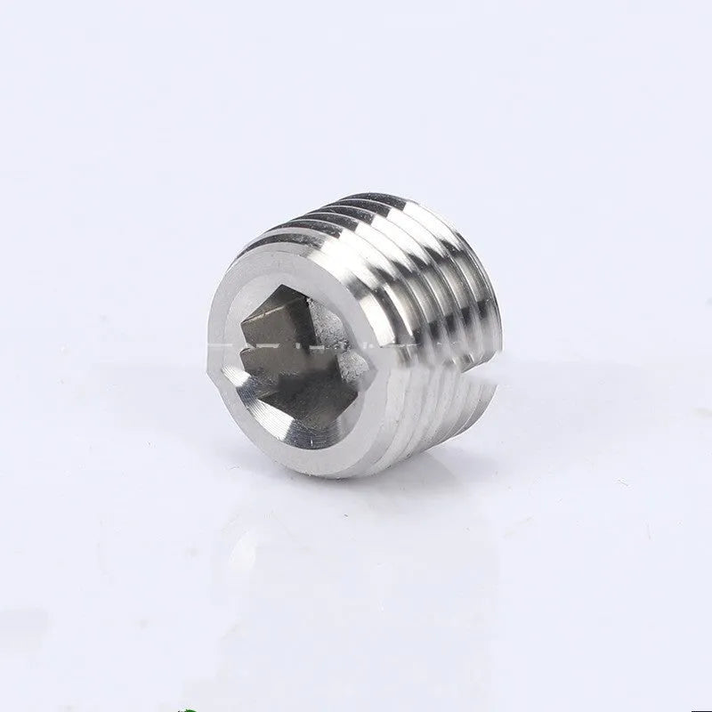 Stainless steel 304 bulkhead hexagonal plug pipe fitting for 3/8 inch series installations