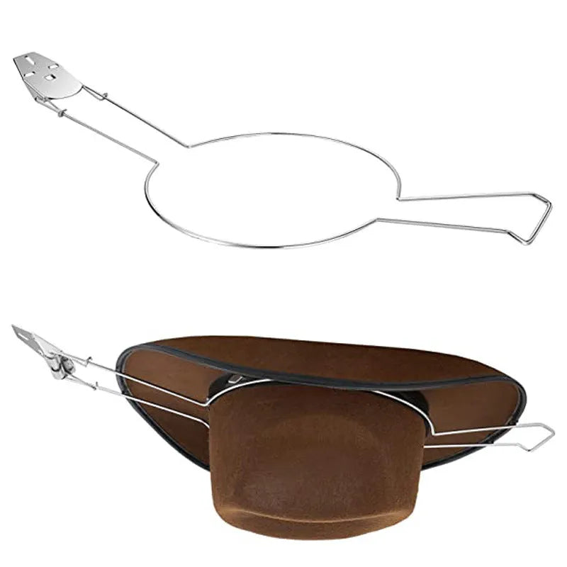 Brown chrome-plated metal car-shaped hat and coat stand for home organisation